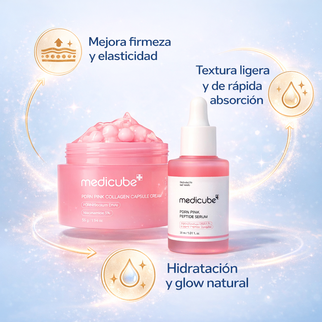 Medicube PDRN Crema + Sérum Facial Regeneración y luminosidad visible