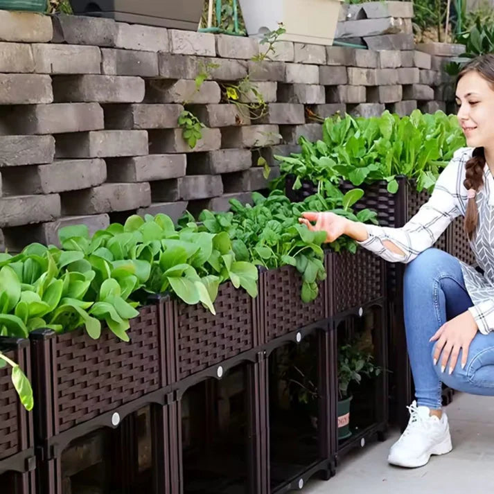 Cama de Jardín Elevada 3 Puestos